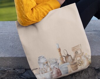 Cottagecore Antique Tote Bag | Antiques Tote Bag | Gift for Farmer | Cottagecore Gifts | Farm Antique Gifts | Antique Lover | Farm Antiques