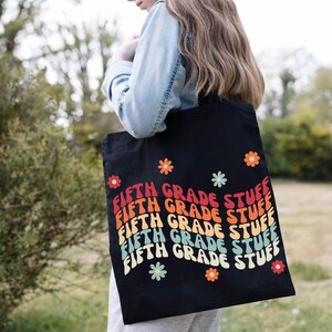 Fifth Grade Teacher Tote Bag | Teacher Appreciation Gift | Gift for 5th Grade Teacher | Student Teacher Gift | Bag for Fifth Grade Teacher