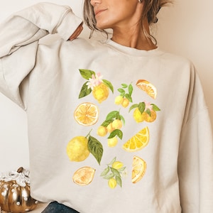 Botanical Lemon Shirt | Vintage Lemon Tee | Cottagecore Shirt | Lemon Botanical Tshirt | Lemon Shirt Vintage | Cottage Core Citrus Tee |