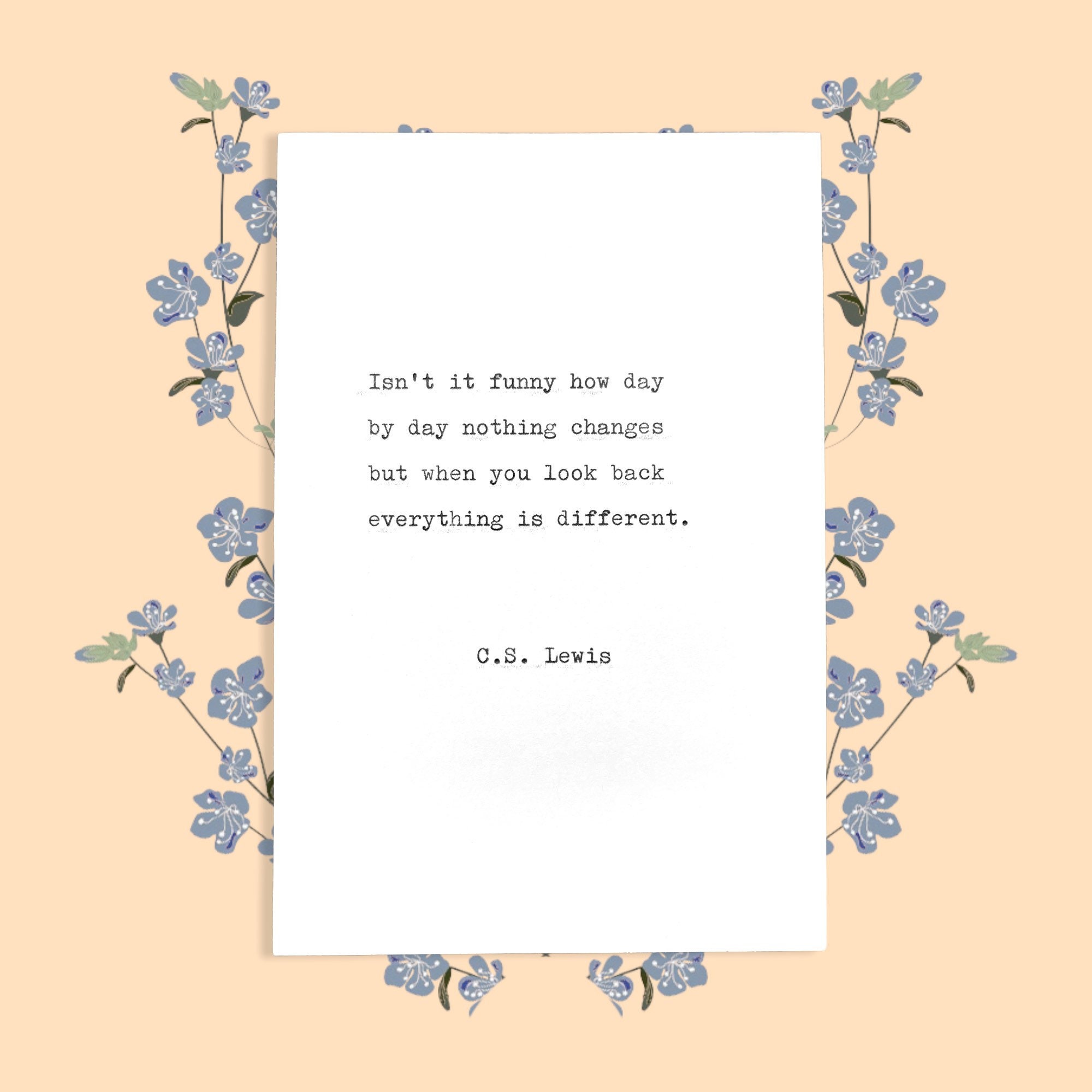 Lewis Vintage Typewriter Quote Hand Typed Gift Inspirational Quote C.S Lewis Vintage Typewriter Quote Hand Typed Gift Inspirational Quote C.S