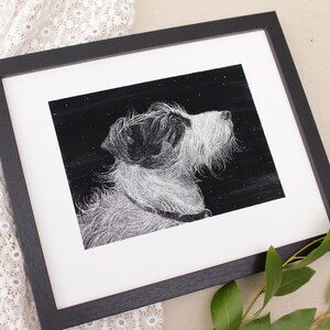 Portrait d'animal de compagnie ou portrait de chien personnalisé | Mémorial personnalisé pour animal de compagnie, cadeau pour amoureux des chats, cadeau pour amoureux des chiens, portrait de chien personnalisé, portrait à partir d'une photo