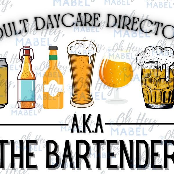 Bartender  PNG, Funny Bartender Gift, Beer Clipart, Mixologist, Bartender Waitress Waiter Vector, Funny Brewery, Adult Daycare