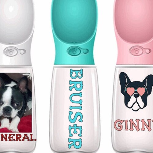 Portable Dog Bowl Water Bottle Travel Water Dispenser 350ml Etsy