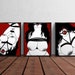 Set Of 3 Wall Art | Plus Size Shibari Erotic Print | Kinky Bdsm Decor Furniture