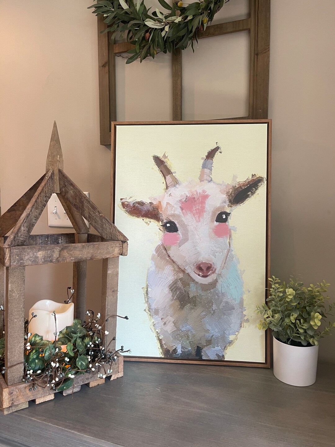 Goat Paining Goat Painting - Etsy