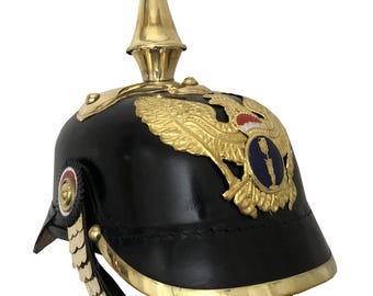 Ｗ帝政ドイツ軍/プロイセン王国＊ピッケルハウベ/スパイクヘルメット（実物） W帝政ドイツ軍/プロイセン王国＊ピッケルハウベ/スパイクヘルメット