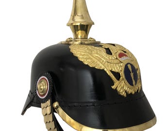 Ｗ帝政ドイツ軍/プロイセン王国＊ピッケルハウベ/スパイクヘルメット（実物） W帝政ドイツ軍/プロイセン王国＊ピッケルハウベ/スパイク