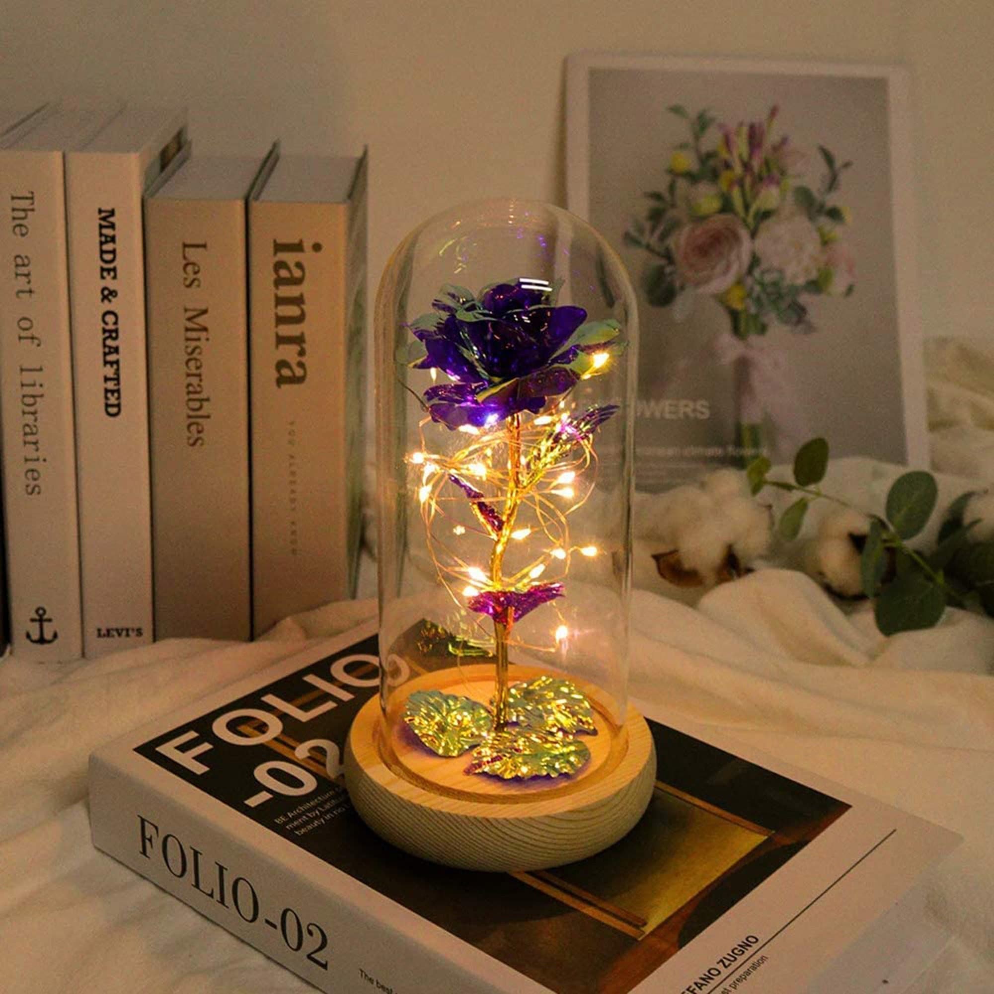 Home Decor Gifts Light Flower 5PC Rose LED For Girls Colorful Luminous  Artificial Artificial flowers 