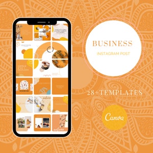 Herfstontwerpen Burnt Orange, Instagram-postsjablonen Canva, Boho Instagram Orange Quotes voor Instagram, prachtige sociale media-sjablonen