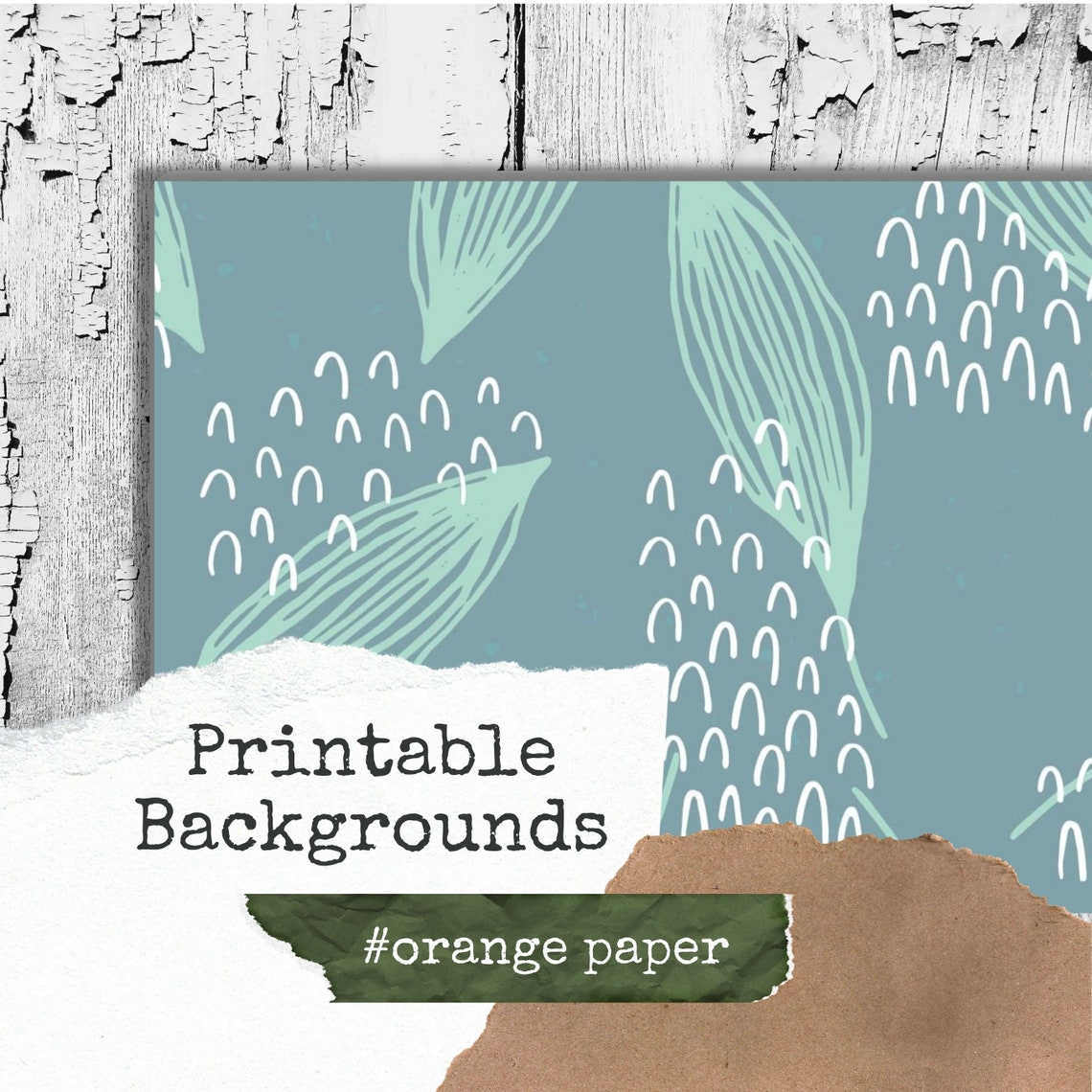 Mint Green Digital Paper Pack Scrapbook Paper Printable - Etsy