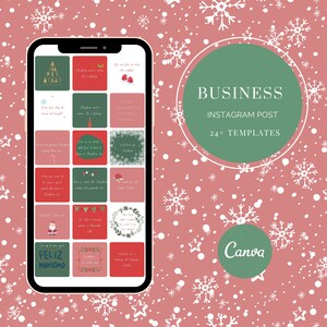 Christmas Instagram Template, Winter Holiday Canva Templates, Christmas Instagram Quotes, Social Media Premade Holiday Posts