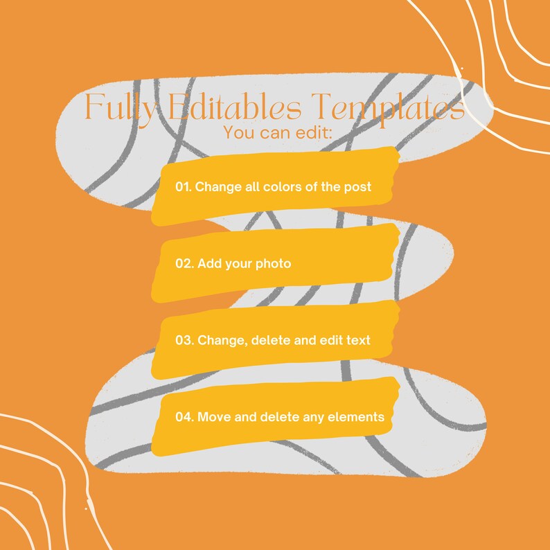 Autumn Designs Burnt Orange, Instagram Post Templates Canva, Boho