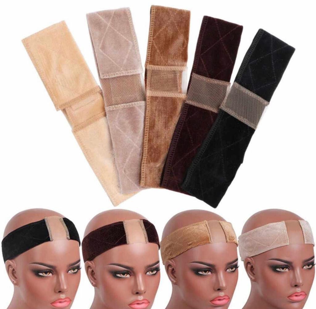 MainBasics Wig Grip Band for Keeping Wigs in Place Adjustable Velvet Wig  Headband (Beige)