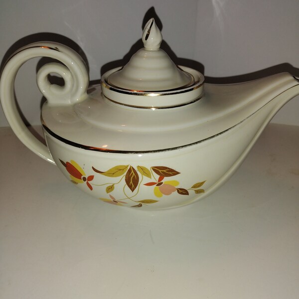 Vintage Hall Superior Aladdin Teapot with Infuser, Autumn Leaf, USED