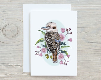 Australian Birds Card - Aussie native birds - Kookaburra, Magpie, Cockatoo, Lorikeet, Galah, Greeting Cards