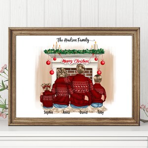 Impresión familiar personalizada de Navidad / Regalo / Impresiones familiares / Regalo del día del padre / Regalo de papá / Regalo familiar / Regalo personalizado / Regalo de Navidad