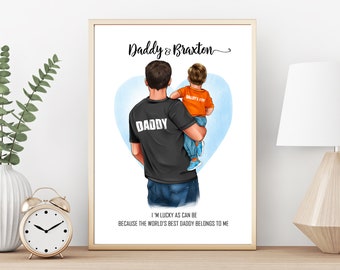 Fathers Day Gift, gifts for him, Daddy Gifts, Personalised gift for Dad, Father birthday gift , Daddy Print, First Fathers Day