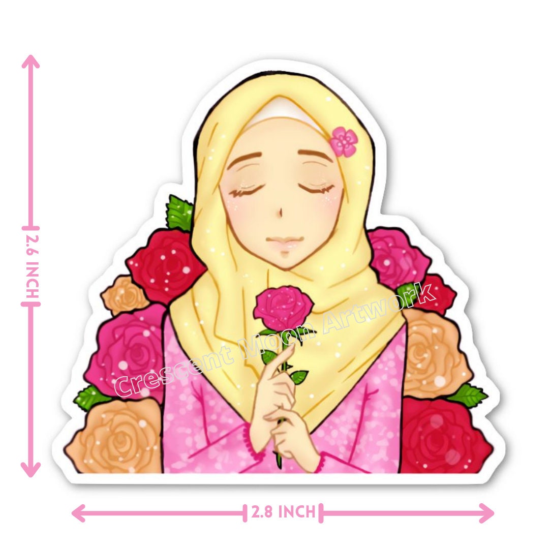 Sticker Muslimah Hijabi Sticker | Cute Hijabi Sticker| Muslimah | Islam| Islamic Sticker ...