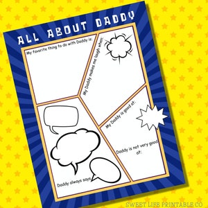 All About Dad Printable, All About Dad Questionnaire, All About Stepdad ...