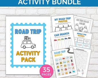 Kids Road Trip Games Printable, Road Trip Activity Bundle, Road Trip Games, Road Trip Bingo, Summer Travel Games, Travel Games for Kids