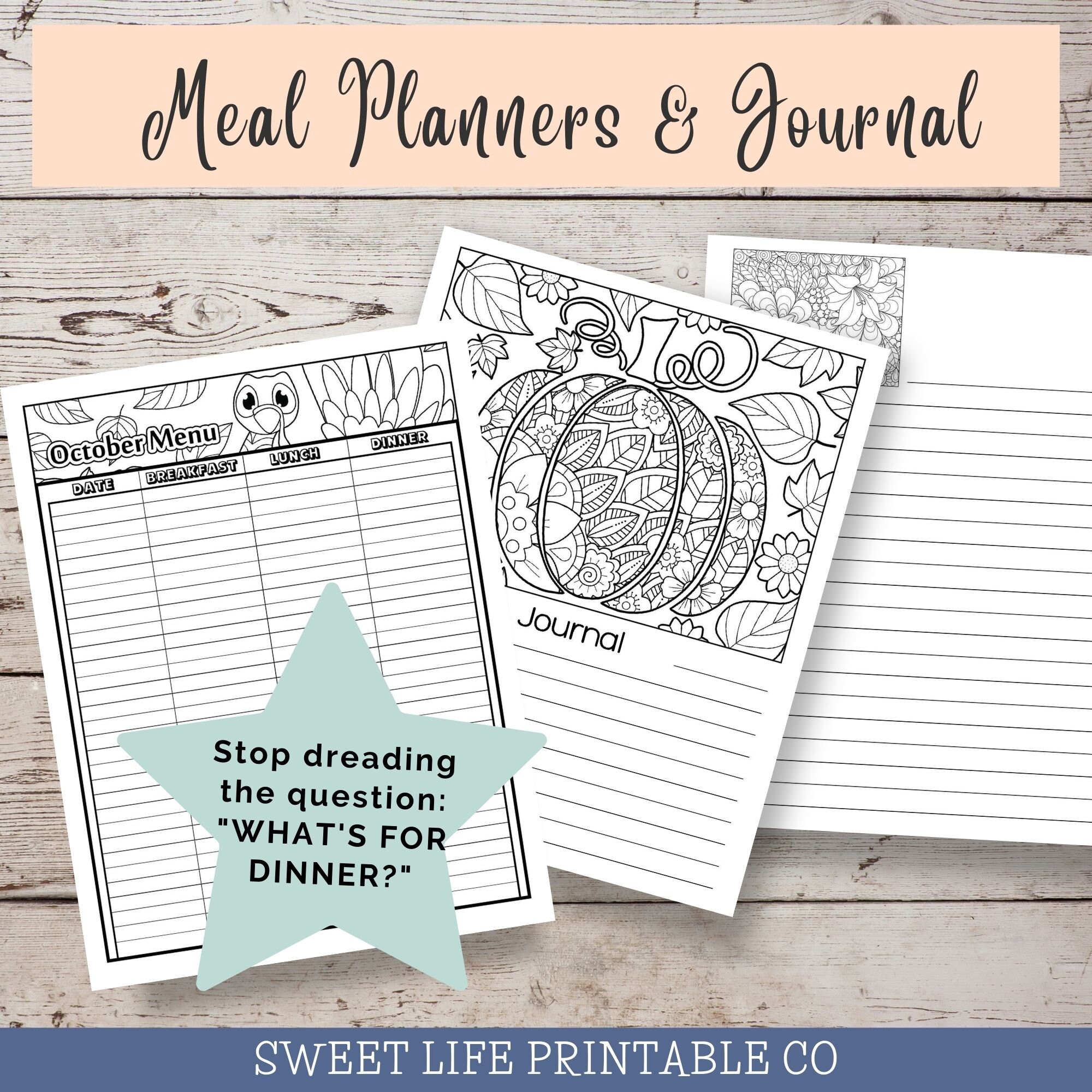 October Undated Planner Printable, October Calendar, Weekly Planner ...