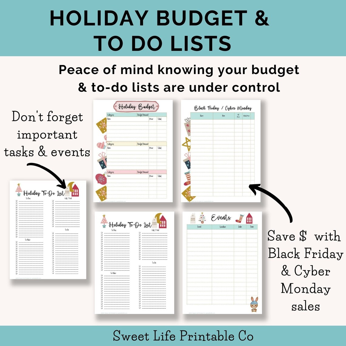 Printable Holiday Planner, Christmas Planner, Christmas Binder, Holiday ...