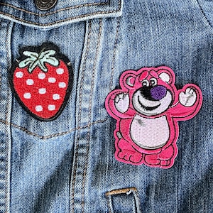 Lotso Bear & Strawberry Iron On Patches