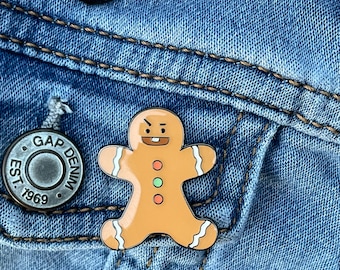 Gingerbread Man Christmas Enamel Pin Badge