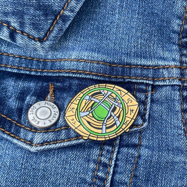 Extra Large Doctor Strange Inspired The Eye of Agamotto Soft Enamel Pin Badge