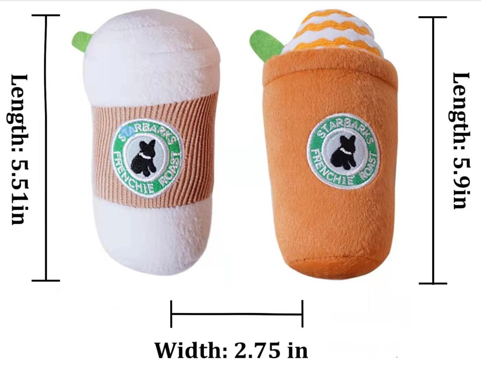 Coffee Starbucks Inspired Pup Cup Dog Squeaky Toy Dog Chew Etsy