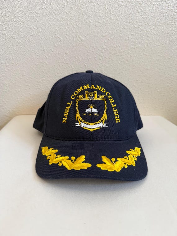 Vintage Naval Command College Snapback Hat Black USA California Headwear Cap