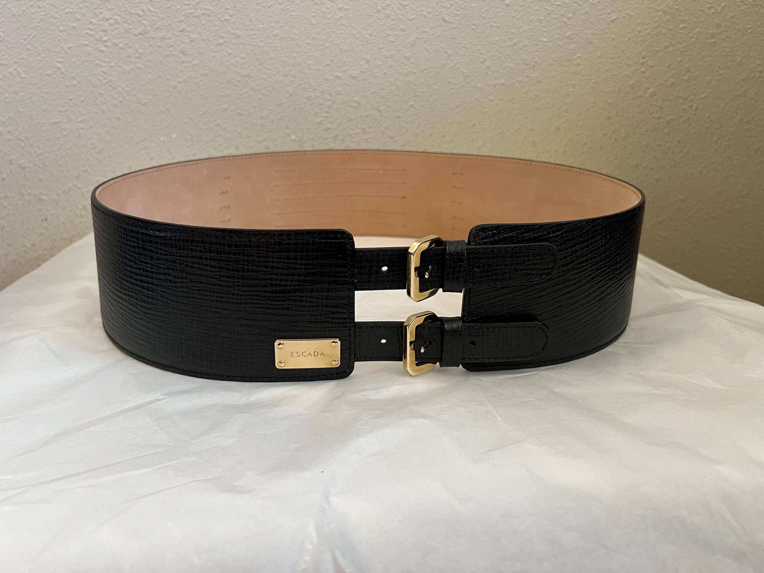 ESCADA EQUESTRIAN VINTAGE‎ UNISEX BUCKLE 80s 90s Vintage Escada Panther Blue Belt Size 42 - Etsy Ireland main image 2