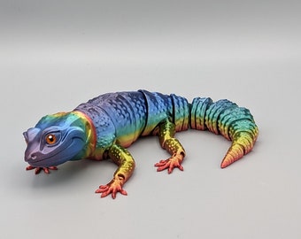 Beweglicher Leopardgecko Regenbogen Leopard Gecko Deko Dekoration beweglich Geschenk Reptil 3D Druck Eidechse Figur 3D Druck