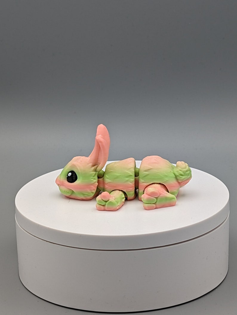 Süßer 3D gedruckter Hase bewegliche Gelenke 7,5 cm lang Variation 2 Bild 5