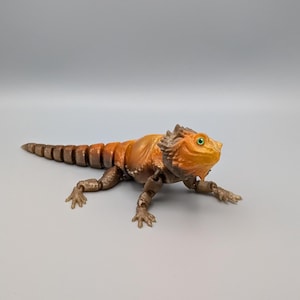 Bewegliche Bartagame Autum  Figur Deko Dekoration süße Bartagame beweglich Geschenk Reptil Beardie Drache 3D Druck