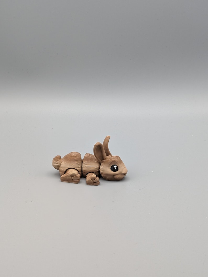 Süßer 3D gedruckter Hase bewegliche Gelenke 7,5 cm lang Variation 2 Bild 3