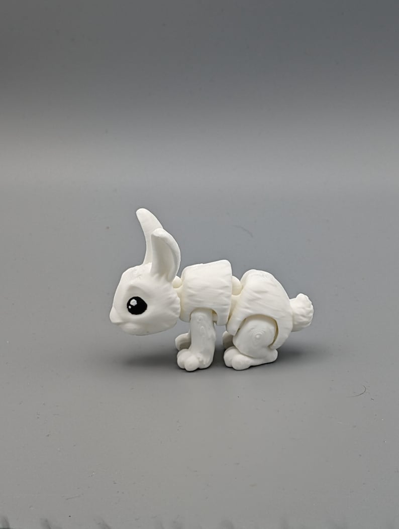 Süßer 3D gedruckter Hase bewegliche Gelenke 7,5 cm lang Variation 2 Bild 6