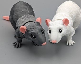 Entzückende 3D gedruckte Baby Ratte mit beweglichen Gliedmaßen 18 cm lang dekorative Einrichtung