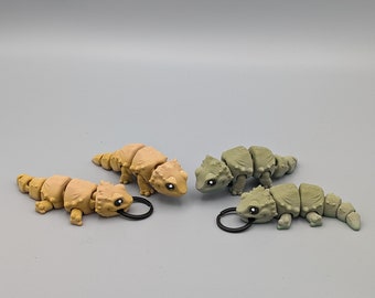 Einzigartige handgefertigte Miniatur Bartagame 3D gedruckt 10cm lang beweglich