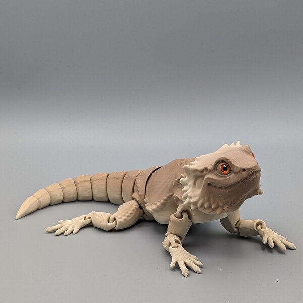 Bewegliche Bartagame Rock  Figur Deko Dekoration süße Bartagame beweglich Geschenk Reptil Beardie Drache 3D Druck