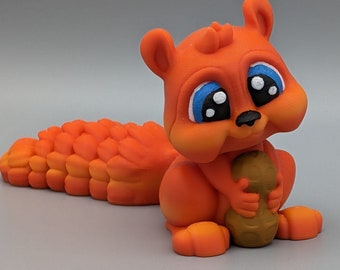 Süßes Eichhörnchen OrangeRot Säugetier Haustier Deko Dekoration beweglich Geschenk 3D Druck Figur