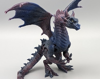 Mini Flexi Drache (Cosmic), Lindwurm, Echse, Monster, Deko Dekoration, beweglich, Geschenk, 3D Druck, mythische Figur