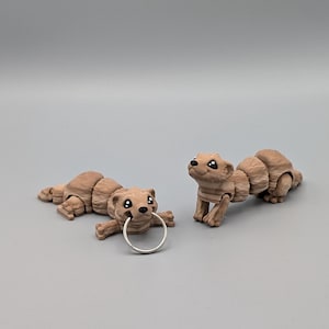 Mini furetto marrone Illtis mammifero animale domestico decorazione decorativa regalo mobile figura stampa 3D