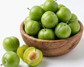 BEST SELLER , 1 lb Fresh Green Sour Plums – SMALL Early Season Size, Unripe Tart Plums, Greengage, Erik, Goje Sabz, Raw Plum, Fresh Harvest