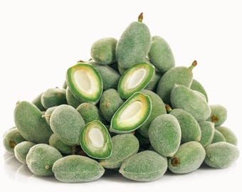2 lbs Unripe Almonds, Green Almonds, Fresh Green Almonds, Green Cagla Fruits, Raw Almonds From California with Fast shipping.