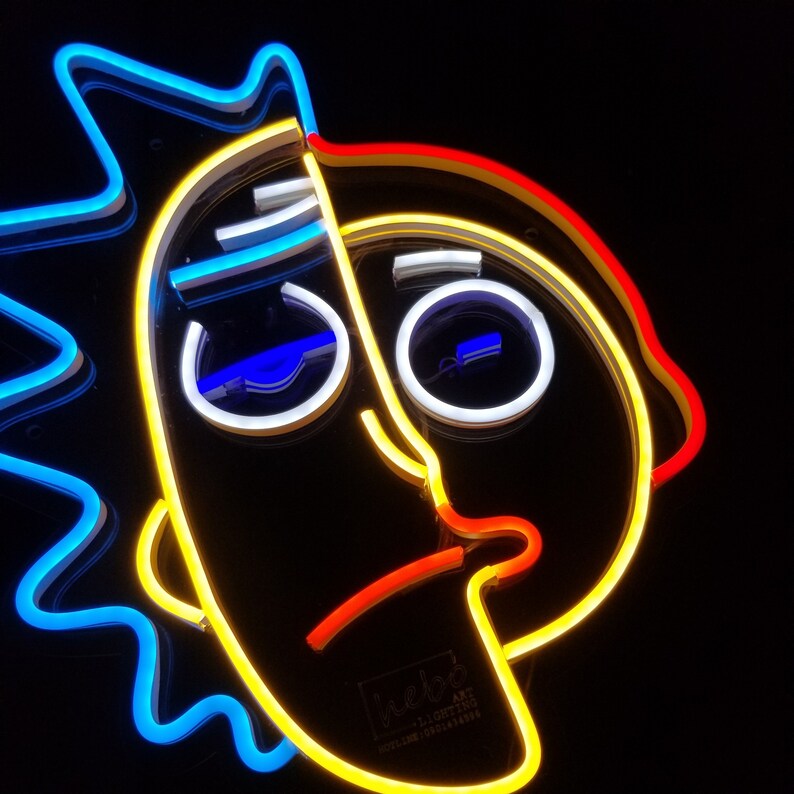 Rick and Morty Neon Sign Neon Lights Custom Neon Sign for | Etsy