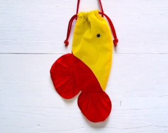 Tropical Fishy Phone Carrier Drawstring bag