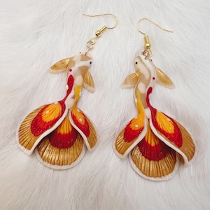 Glow in the Dark Fantail Koi Fish Earring