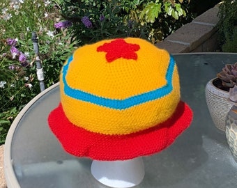 Luxo Ball Bucket Hat • Pixar thema bucket hat voor Toy Story fans, ster motief, past volwassen hoofd, perfect voor Disneyland, handgemaakt