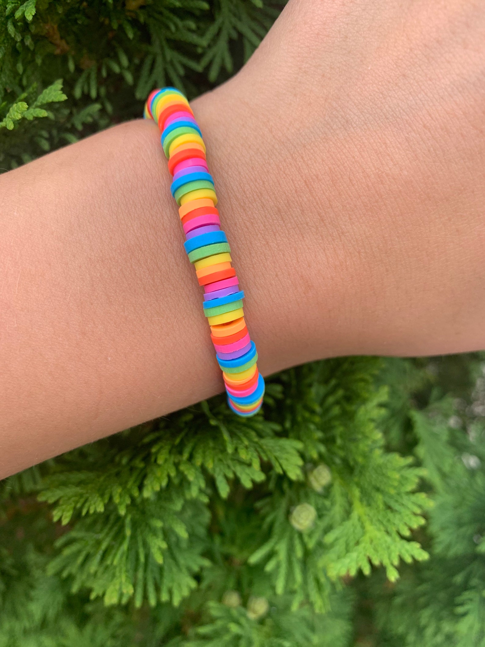 Rainbow preppy bracelet Etsy